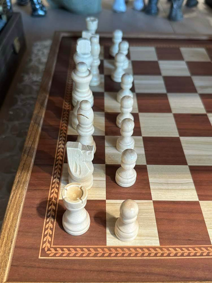 Handcrafted Master Staunton Chess Set Brown