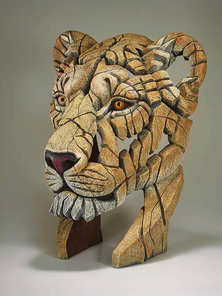 Yuna the Lioness Bust, Edge Sculpture 