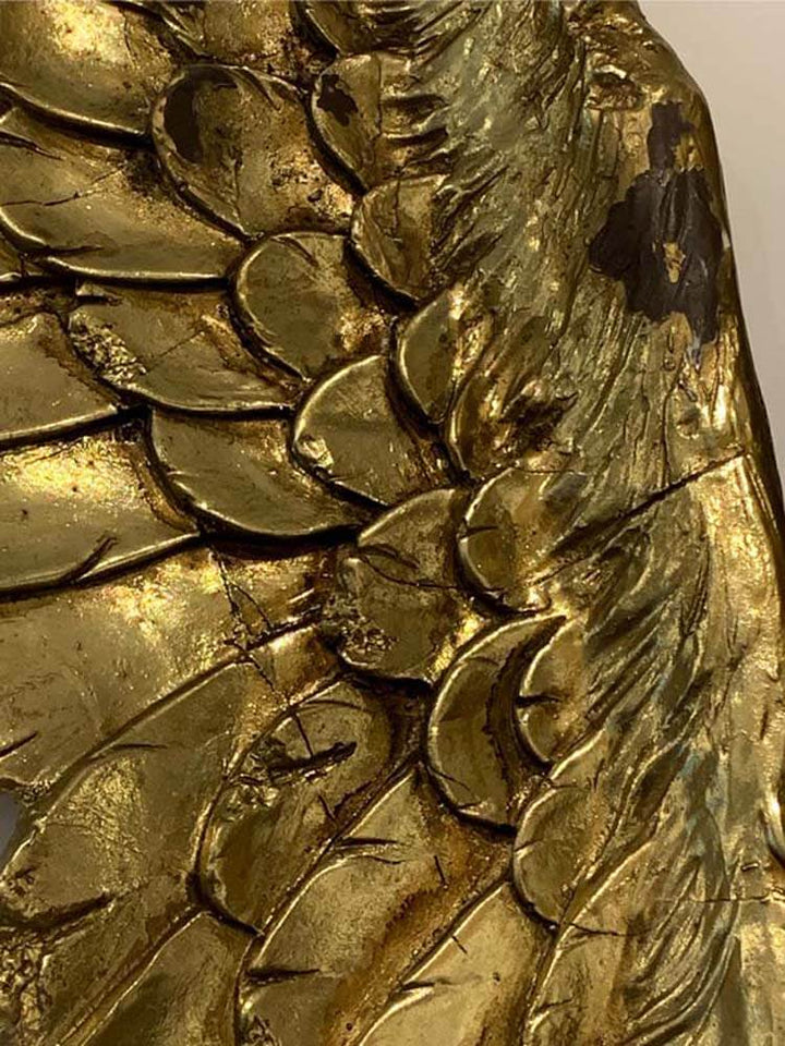 Pair of large gold angel wings 