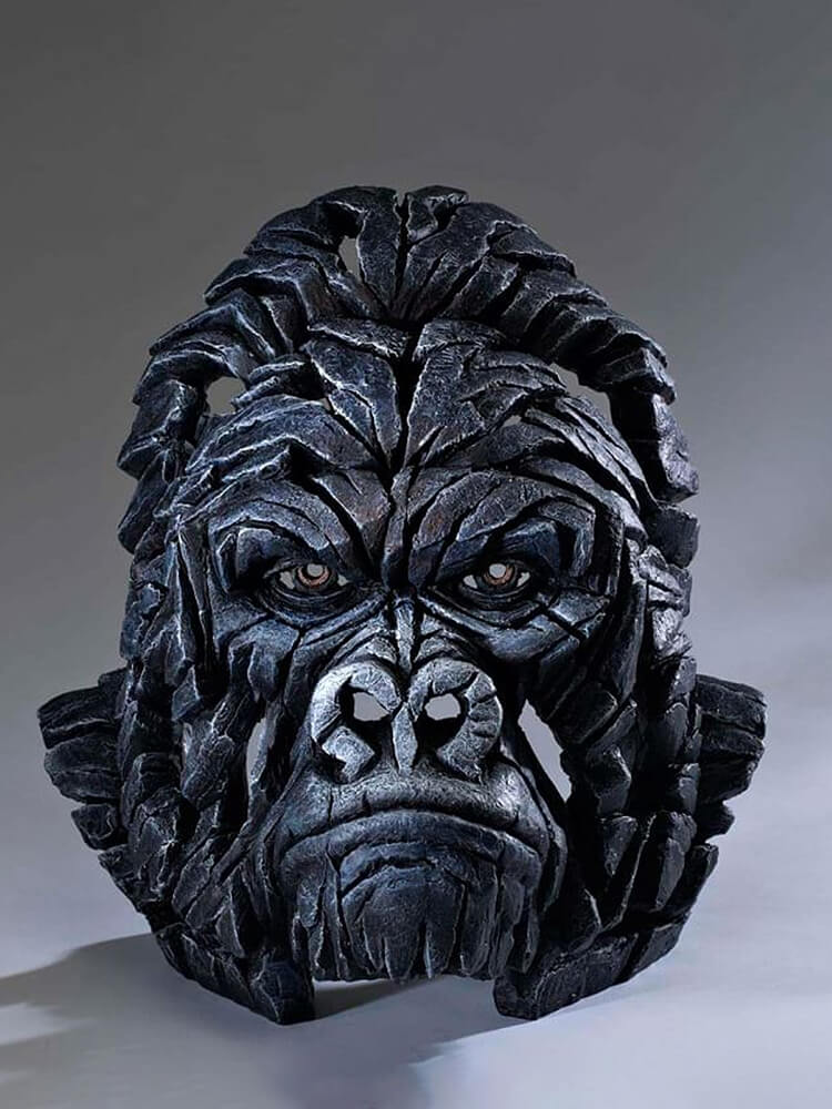 Edge Sculpture, Gorilla Bust, Gorilla sculpture