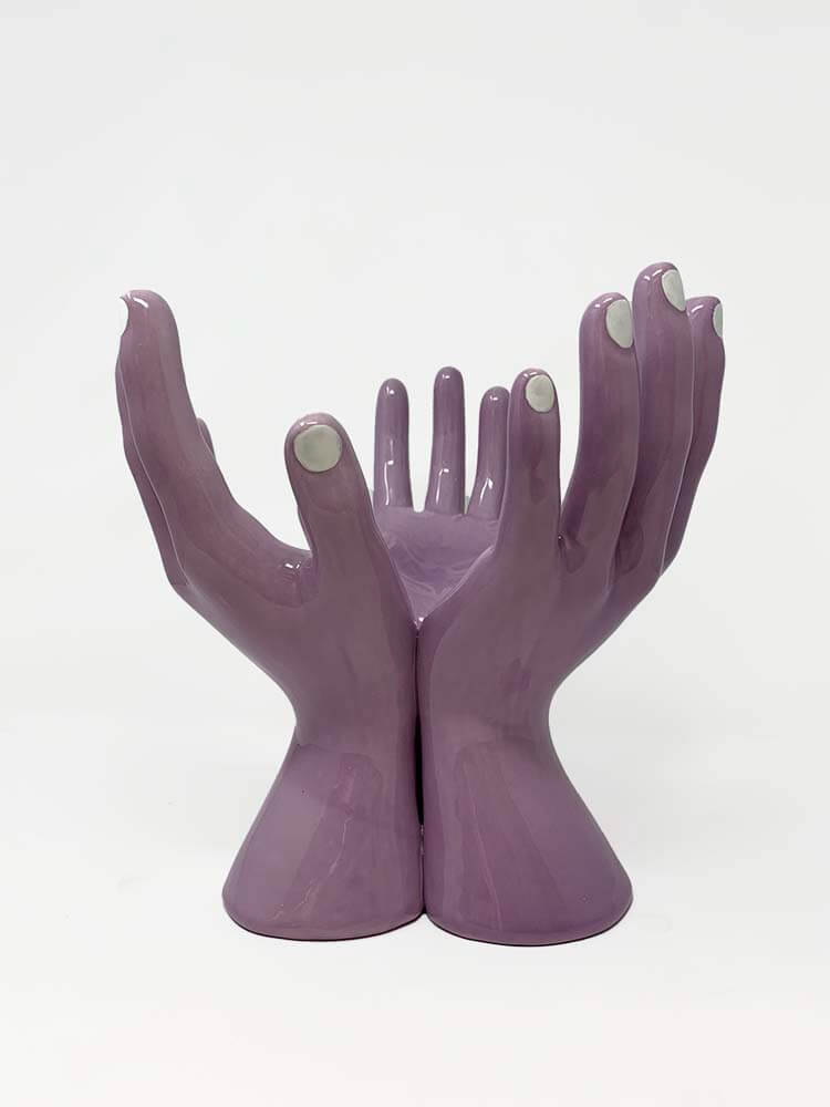 porcelain hand vase, handmade vase, handstand vase