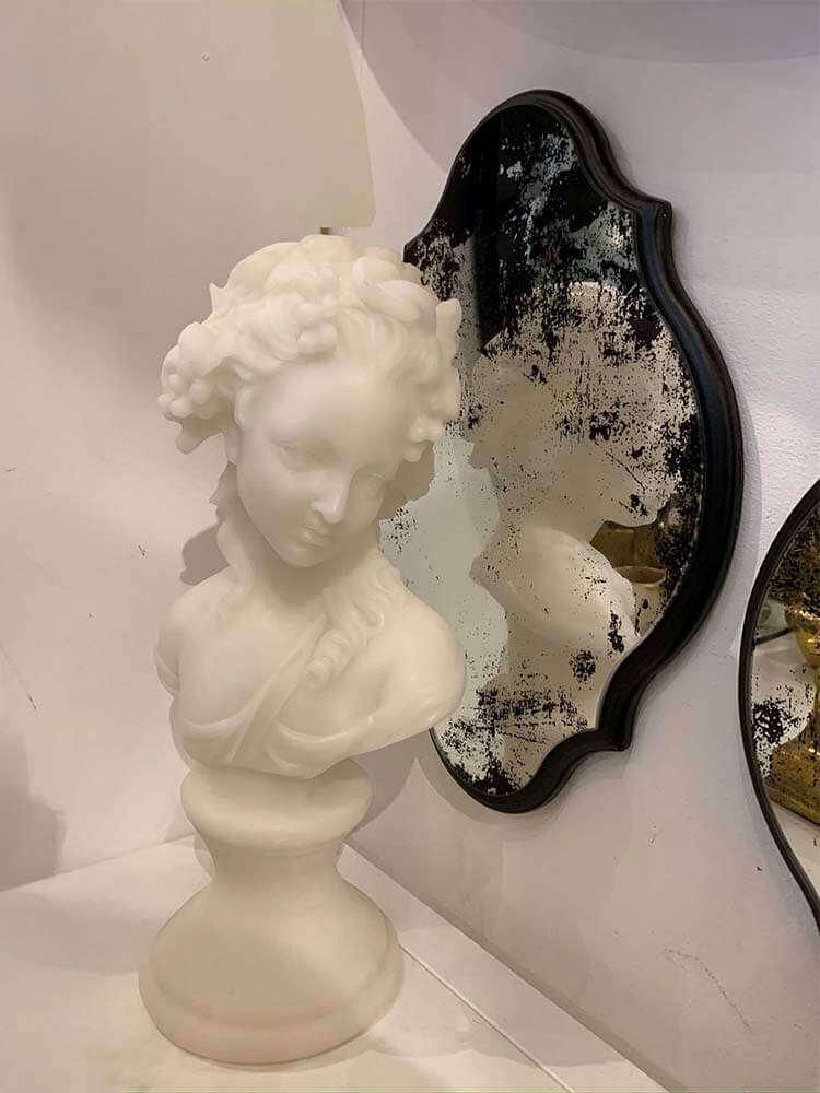 Distressed effect wall mirror