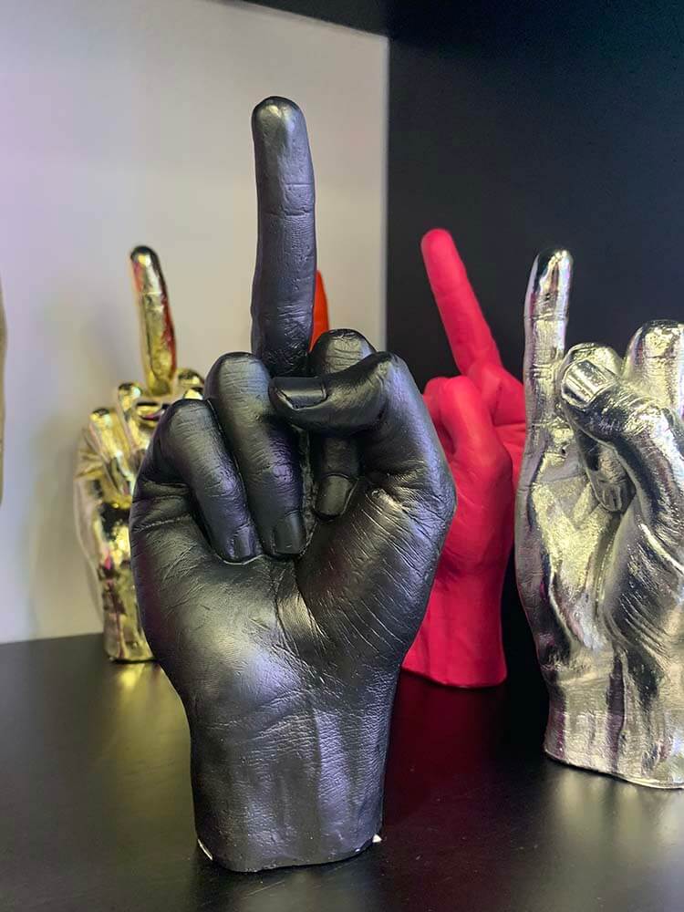 Fuck You Middle Finger BLACK  hand symbol, hand gesture signs