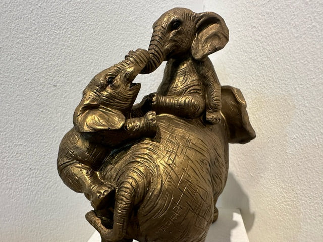 Elephant & Baby in Bronze