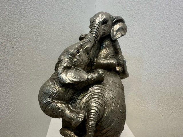 Elephant & Baby in Bronze