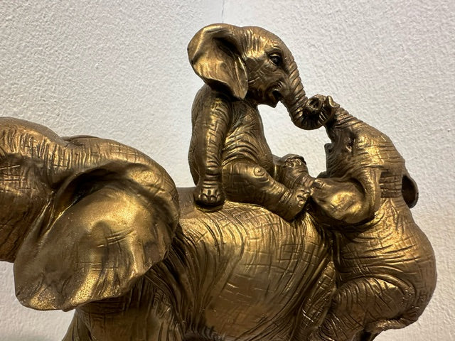 Elephant & Baby in Bronze