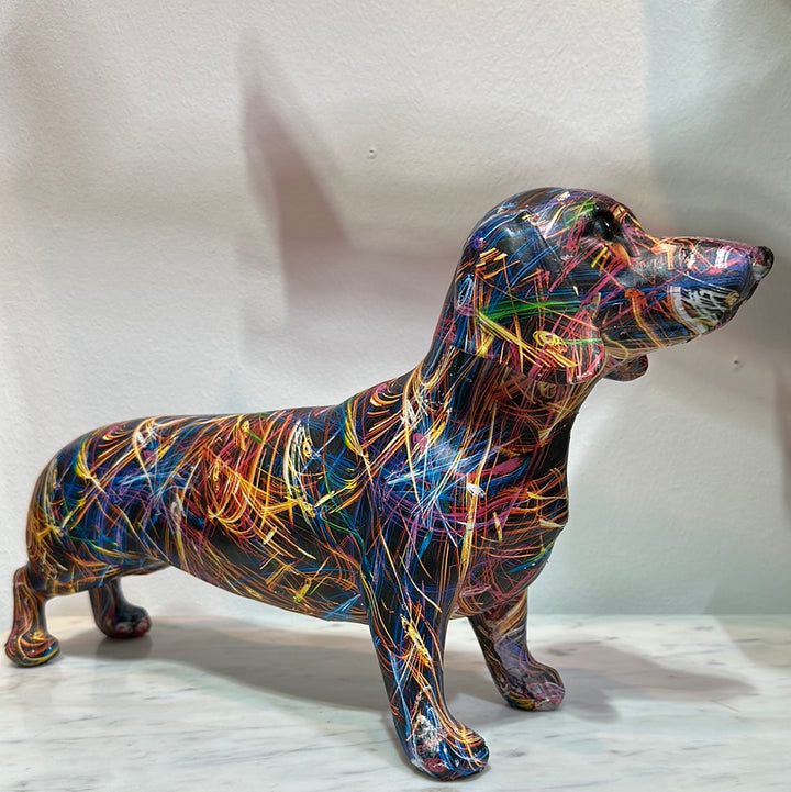 Multicoloured dachshund, Gold Sausage dog figuring