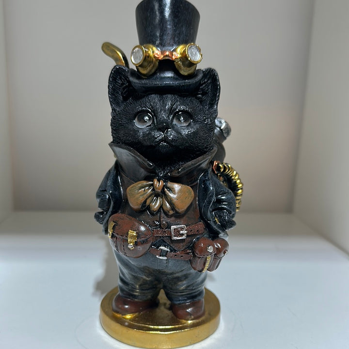 Steampunk Cat Figurine