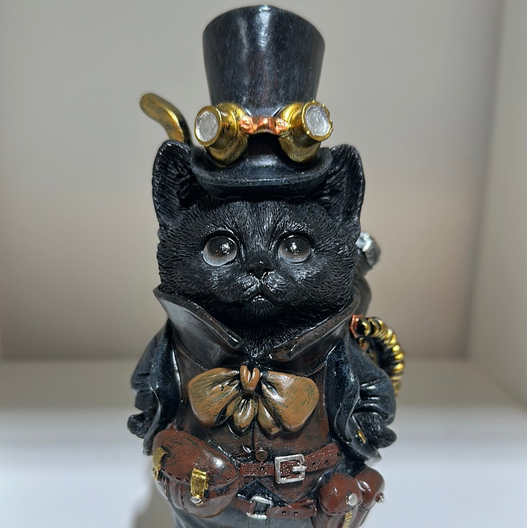 Steampunk Cat Figurine