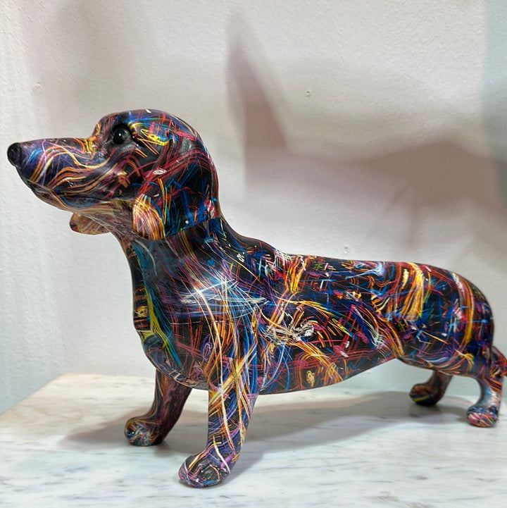 Multicoloured dachshund, Gold Sausage dog figuring