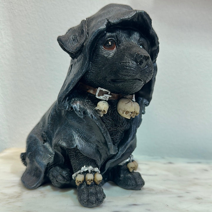 Reapers Canine Cloaked Grim Reaper Dog Figurine