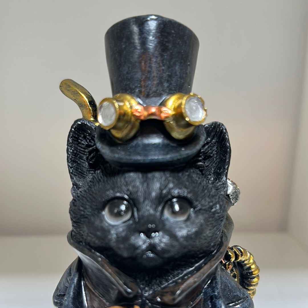 Steampunk Cat Figurine