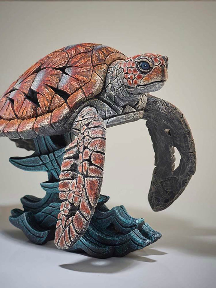 large sea turtle for fish tank decoration by EDGE sculpture 