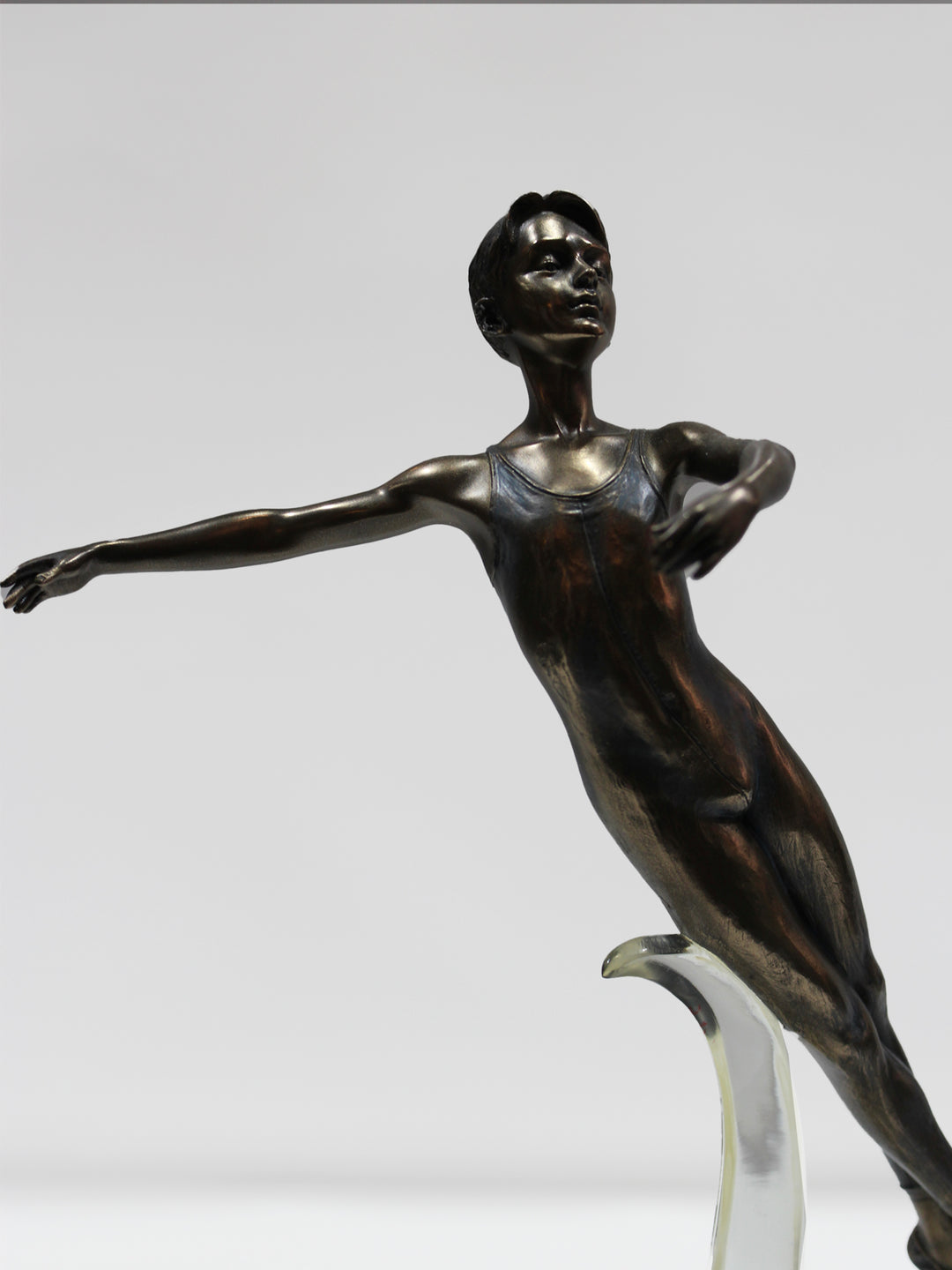 Male ballet dancer. ballerina male, boy dancing, bronze statues ballerina Swan Lake 