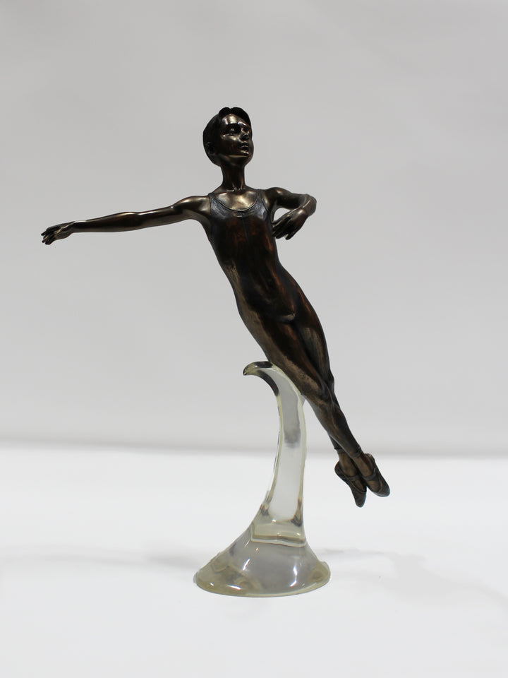 Male ballet dancer. ballerina male, boy dancing, bronze statues ballerina Swan Lake 