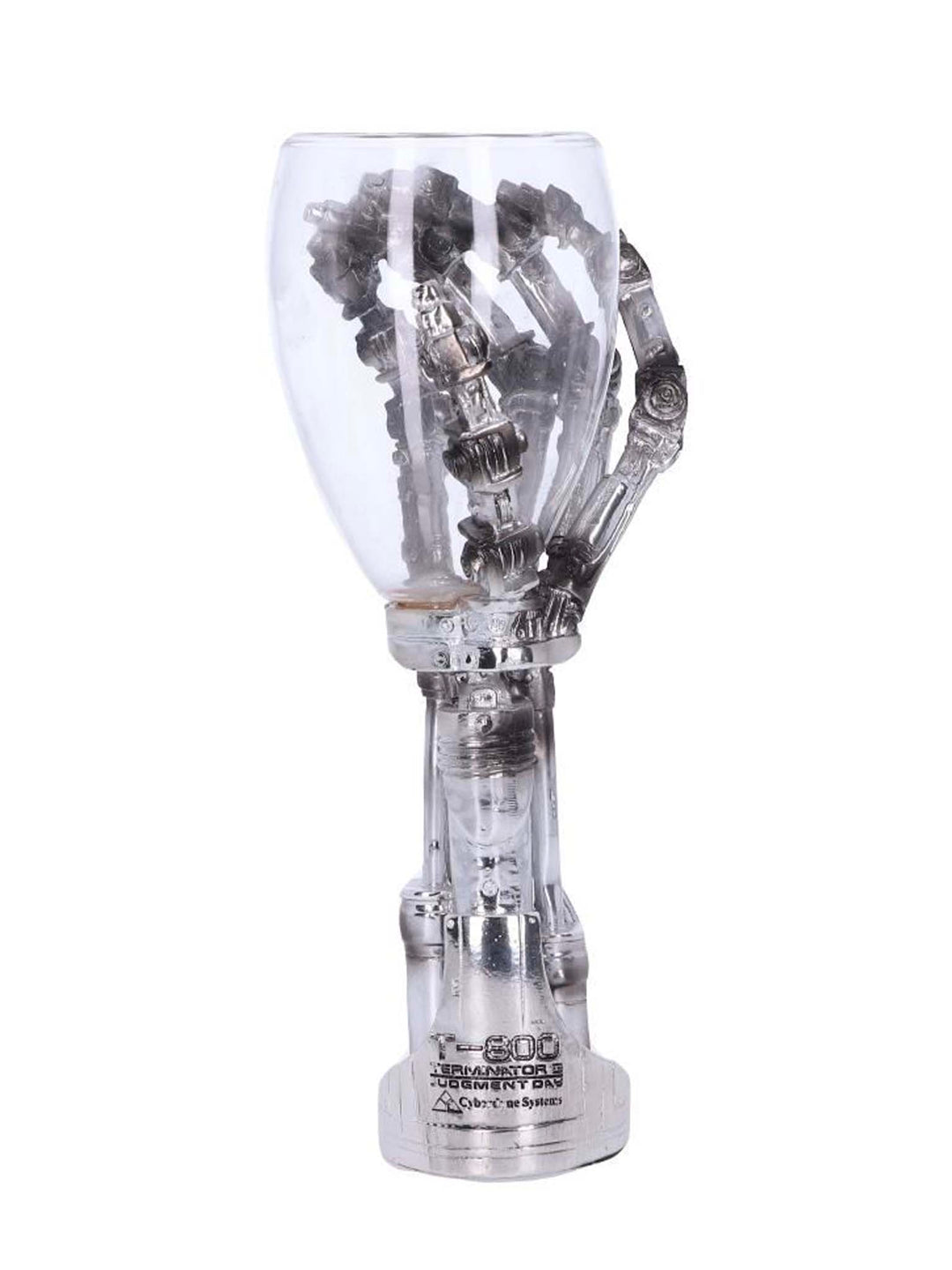 t-800 endoskeleton hand, T2 hand goblet silver