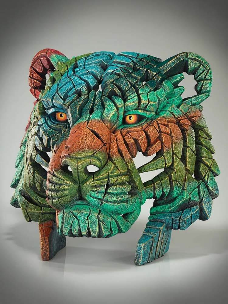 Jungle Hunter Tiger Bust - Limited Edition Statue | EDGE Sculpture 40cm