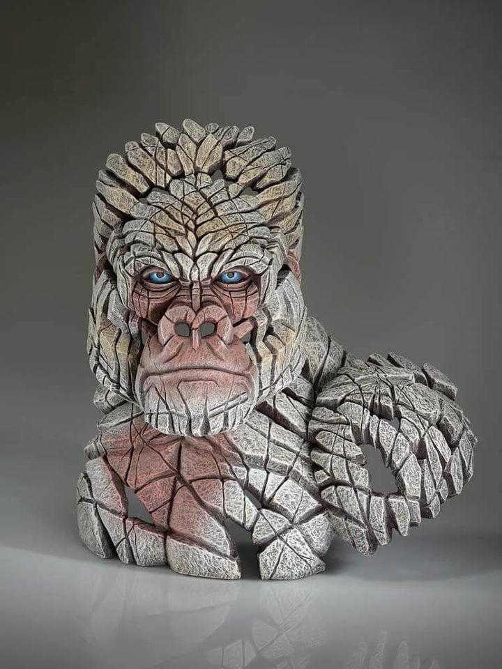 Mountain Gorilla Bust, White Gorilla EDGE Sculpture official stockist United kingdom delivery worldwide by The Dutch Hospital
