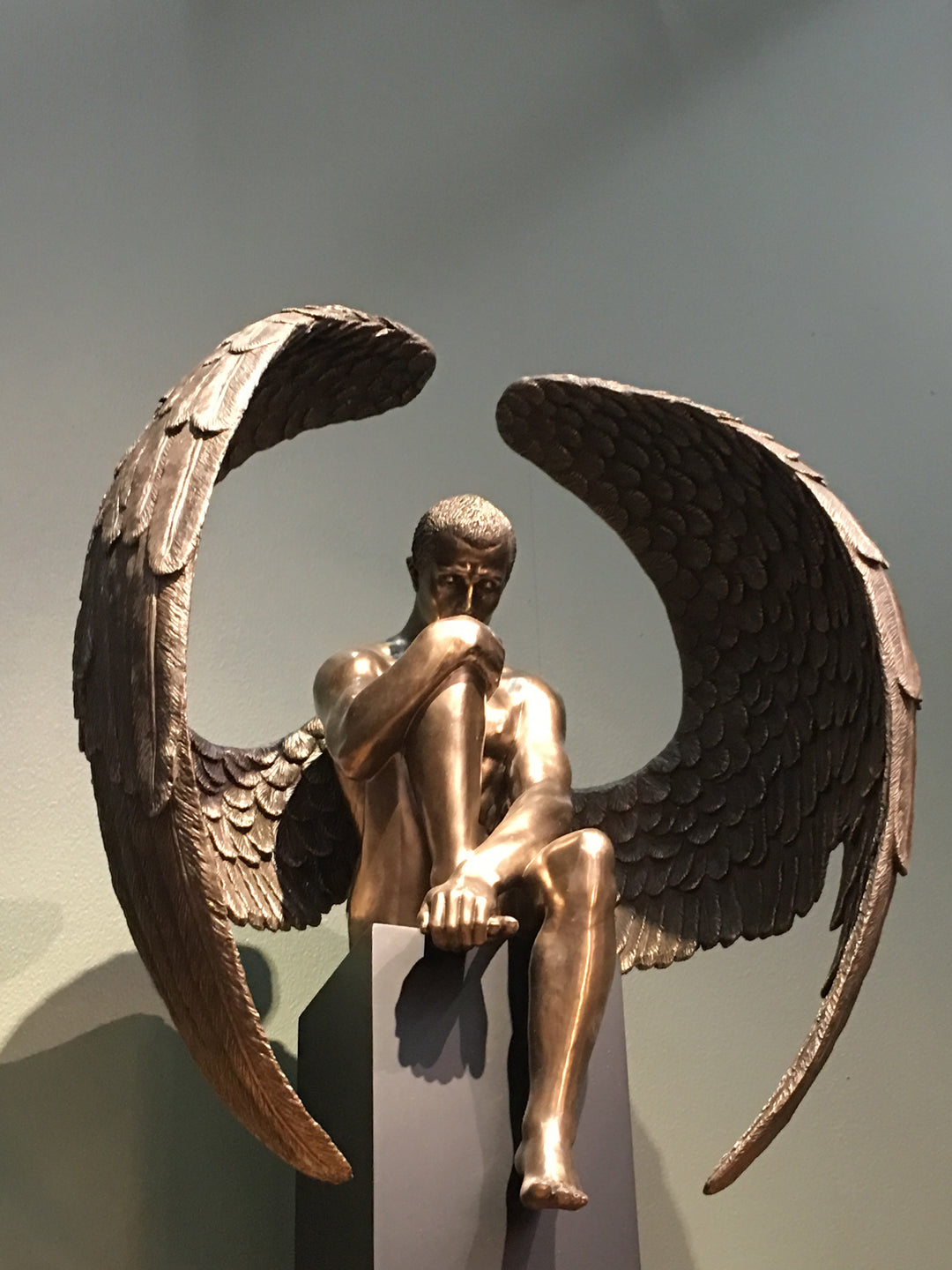 large angel winged man  