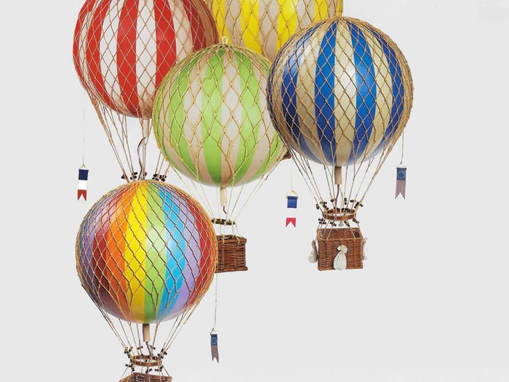 Authentic Model Hot Air Balloons, Hot Air Balloons Cot Mobile, Hot Air Balloon Replica Model