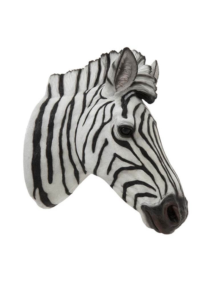 Monochrome Home Décor, Zebra Head Wall Display, Large Zebra wall mounted head