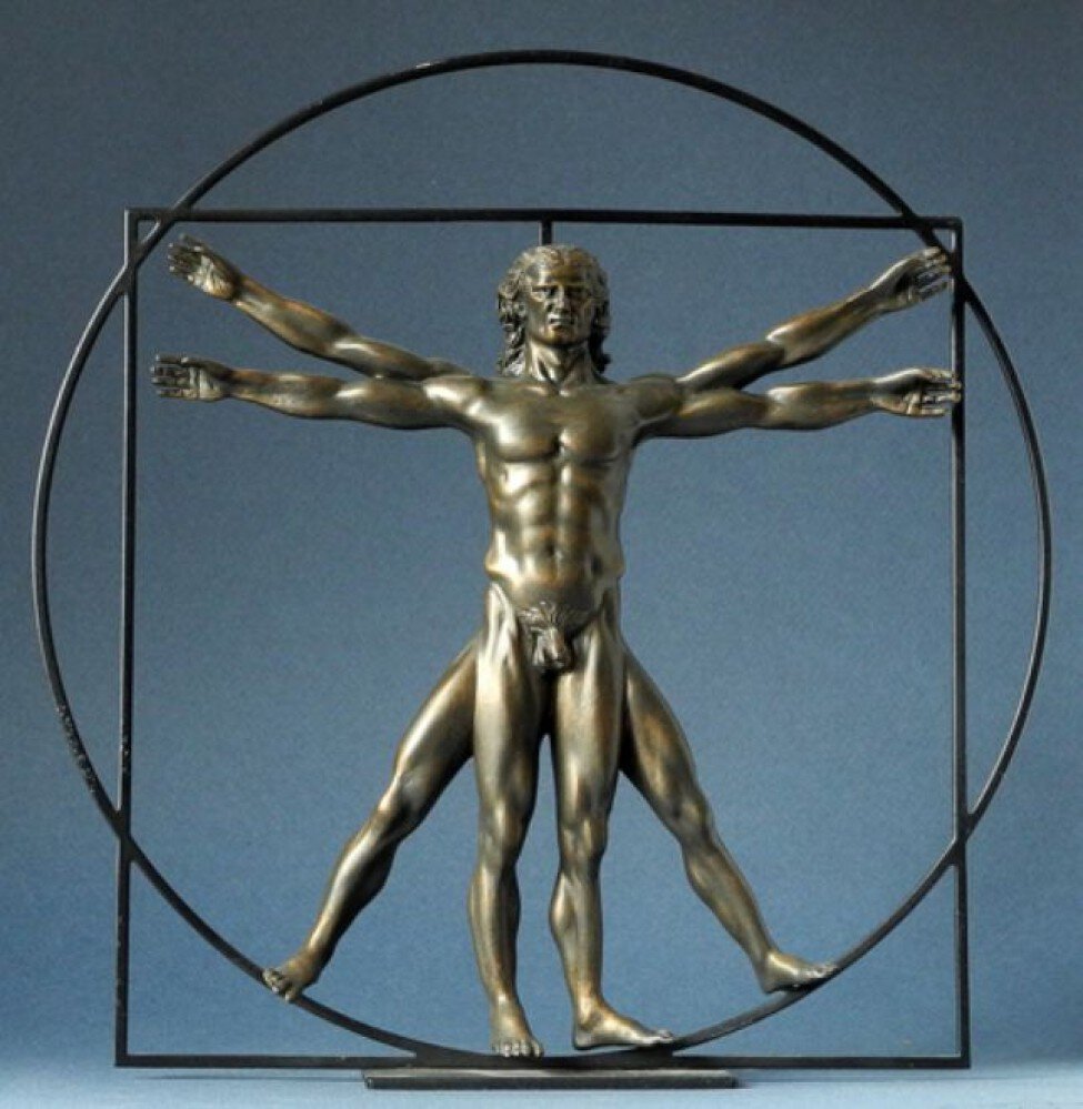 Da Vinci -Vitruvian Man Sculpture Large