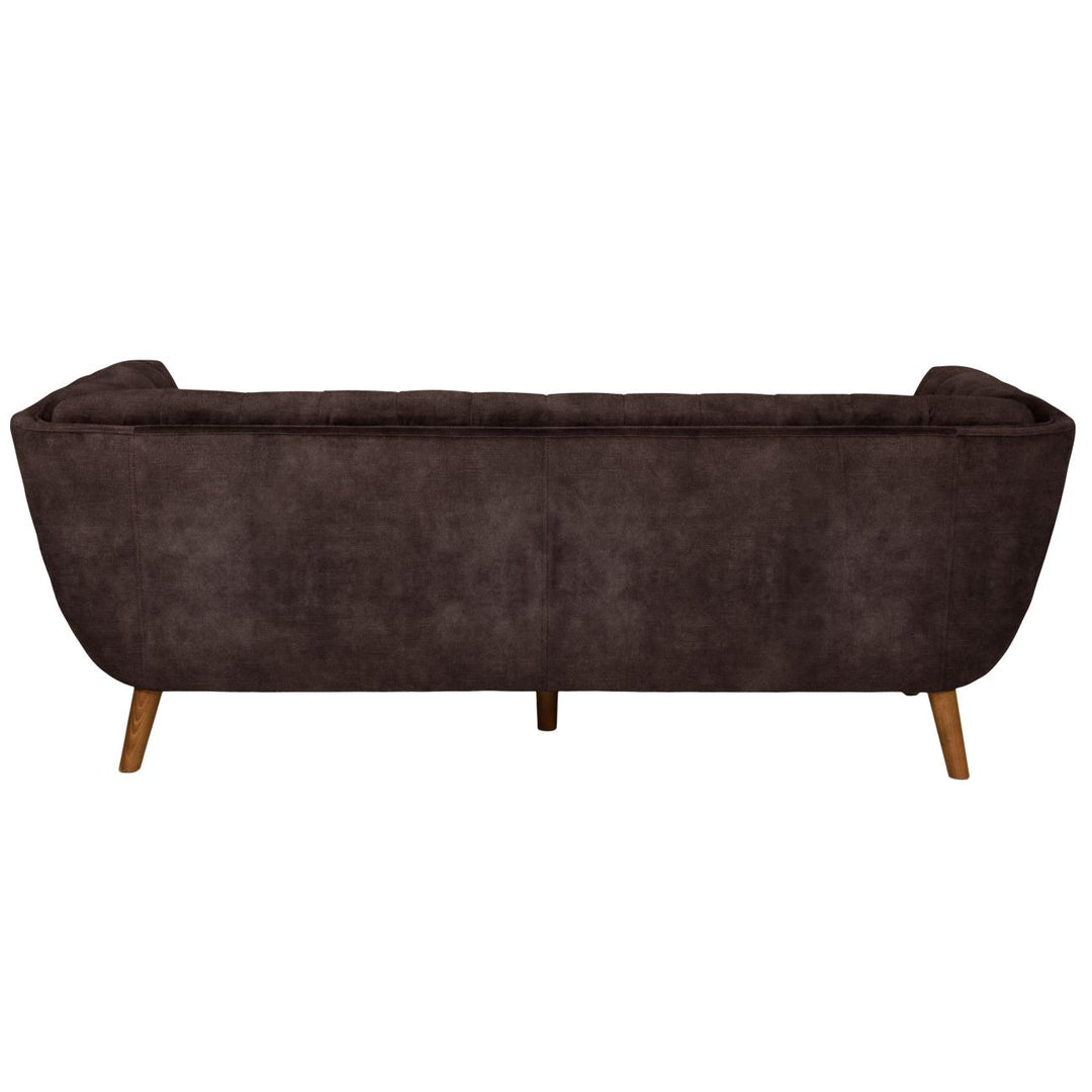 Chocolate Velvet Three Seater Sofa