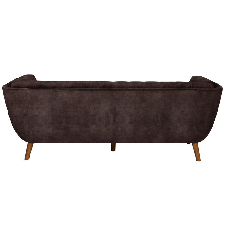 Chocolate Velvet Three Seater Sofa