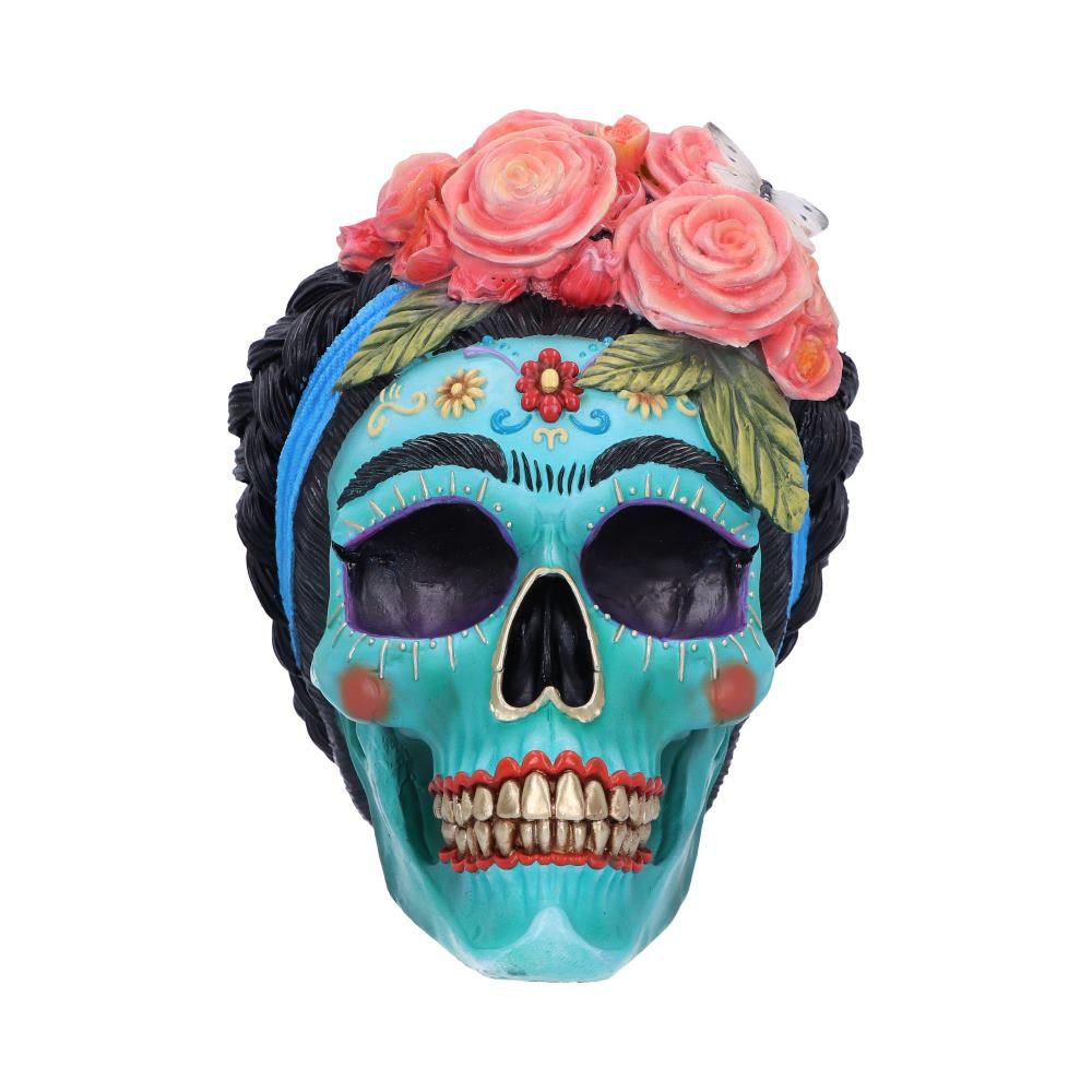 Human Skull: Calavera de Azucar Mexican Skull Figurine