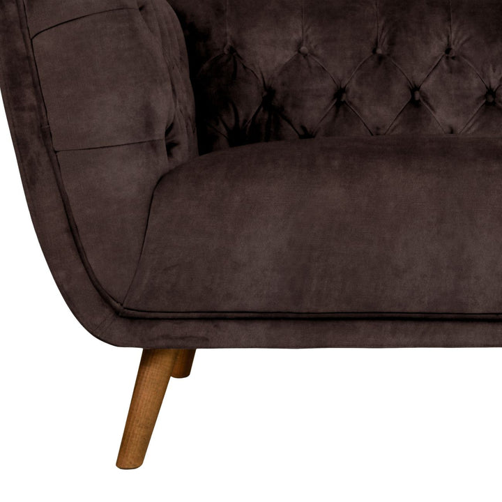 Chocolate Velvet Three Seater Sofa