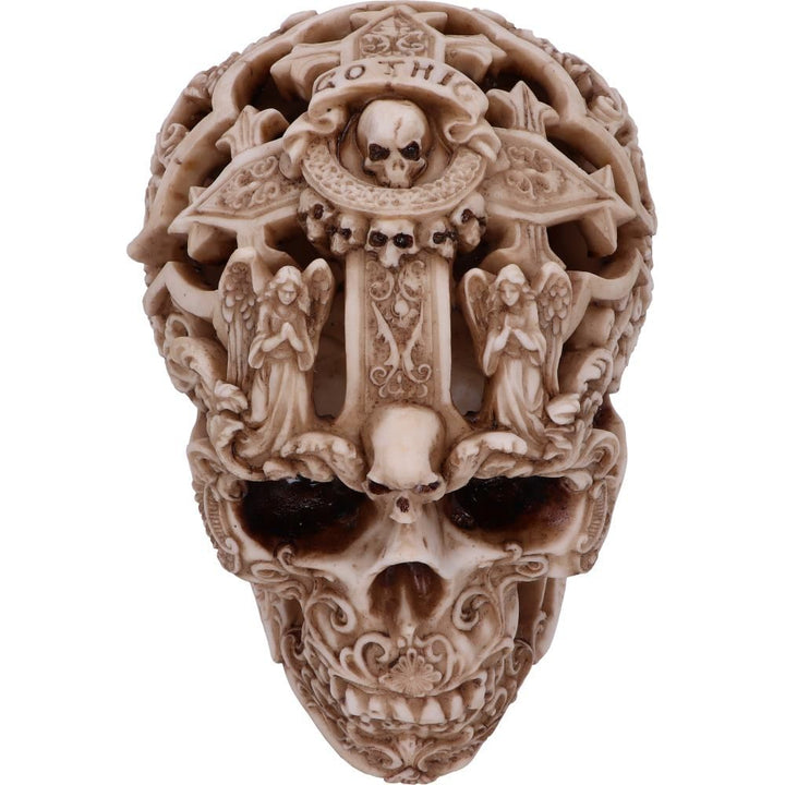 Human Skull: Gothic Design Carved Skull