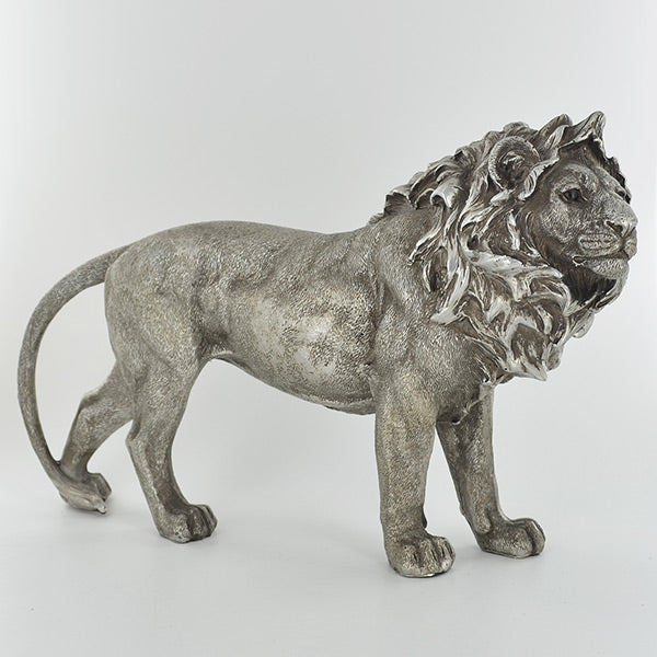 Lion Sculpture, Small Lion Figuring Silver,