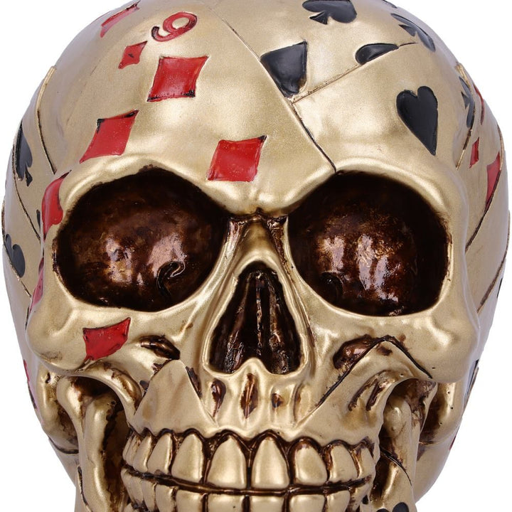 Human Skull: Dead Mans Hand -Gold