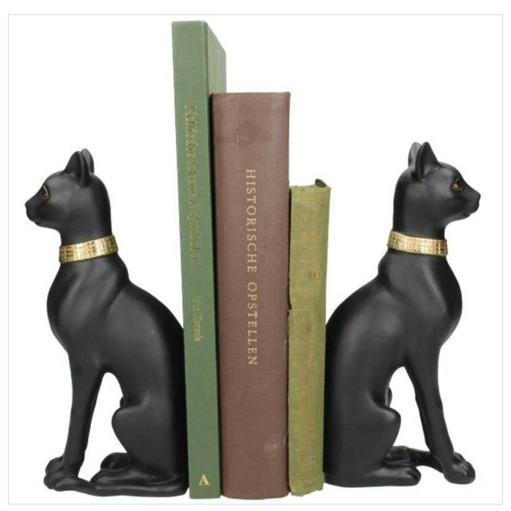 Black cat bookends clearance
