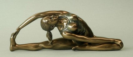 Sculpture: Yoga Nude Female Bronze
