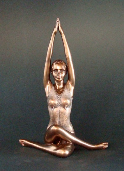 Sculpture: Yoga Nude Female Bronze