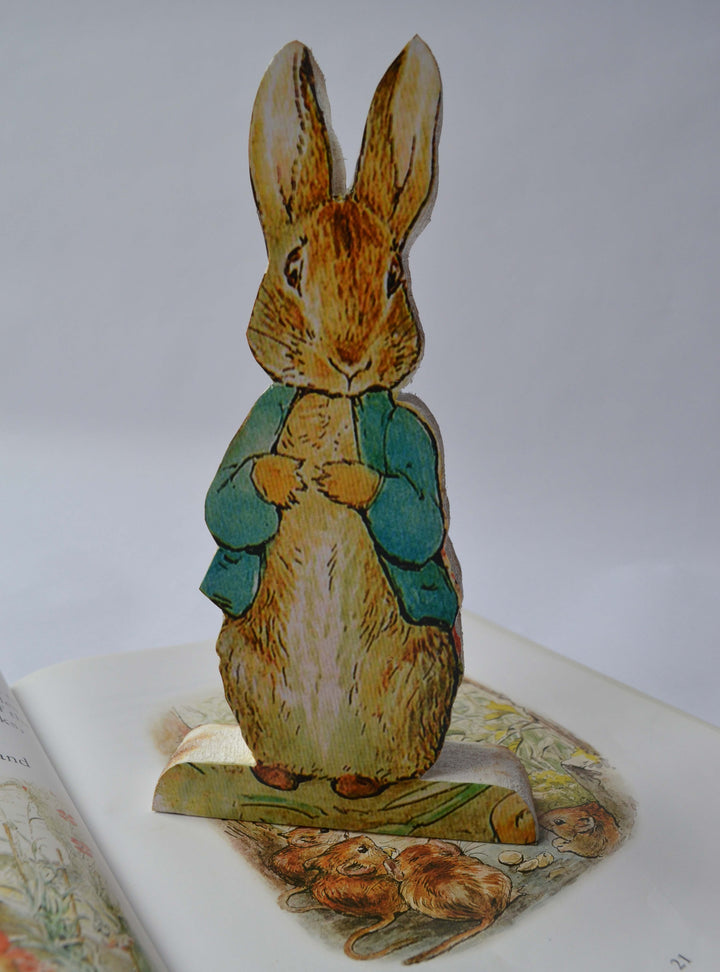 Beatrix Potter Figuring, Peter Rabbit, Jemima Duck, Table Centrepiece, Free Standing Wooden Figures, 25cm