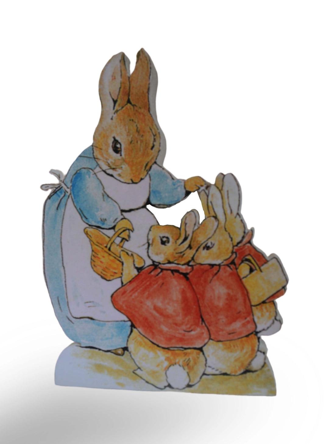 Beatrix Potter Figuring, Peter Rabbit, Jemima Duck, Table Centrepiece, Free Standing Wooden Figures, 25cm