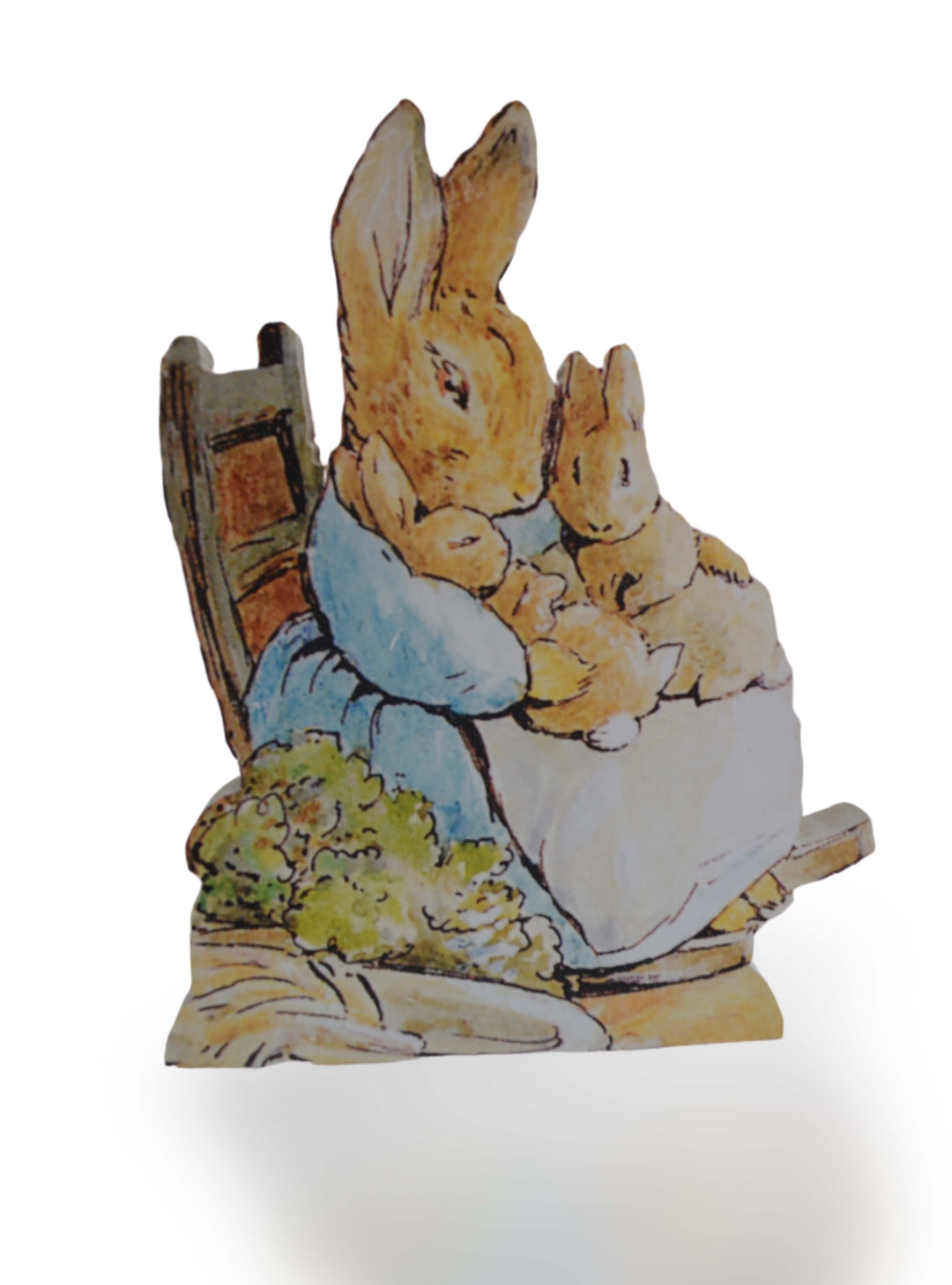 Beatrix Potter Figuring, Peter Rabbit, Jemima Duck, Table Centrepiece, Free Standing Wooden Figures, 25cm