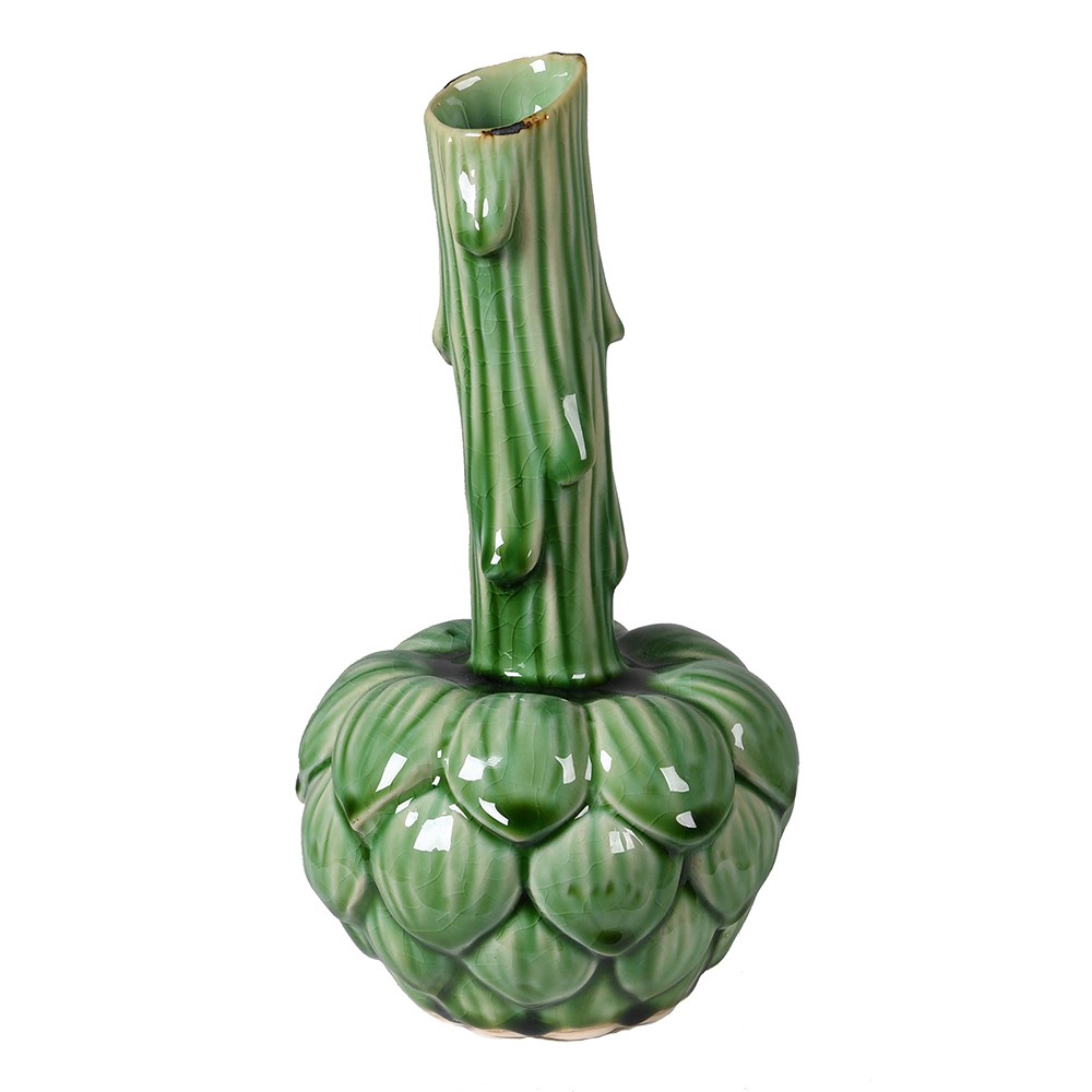 Green Artichoke Flower Vase
