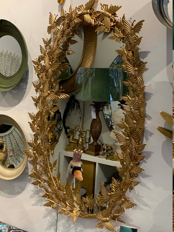 Butterfly mirror gold butterfly 