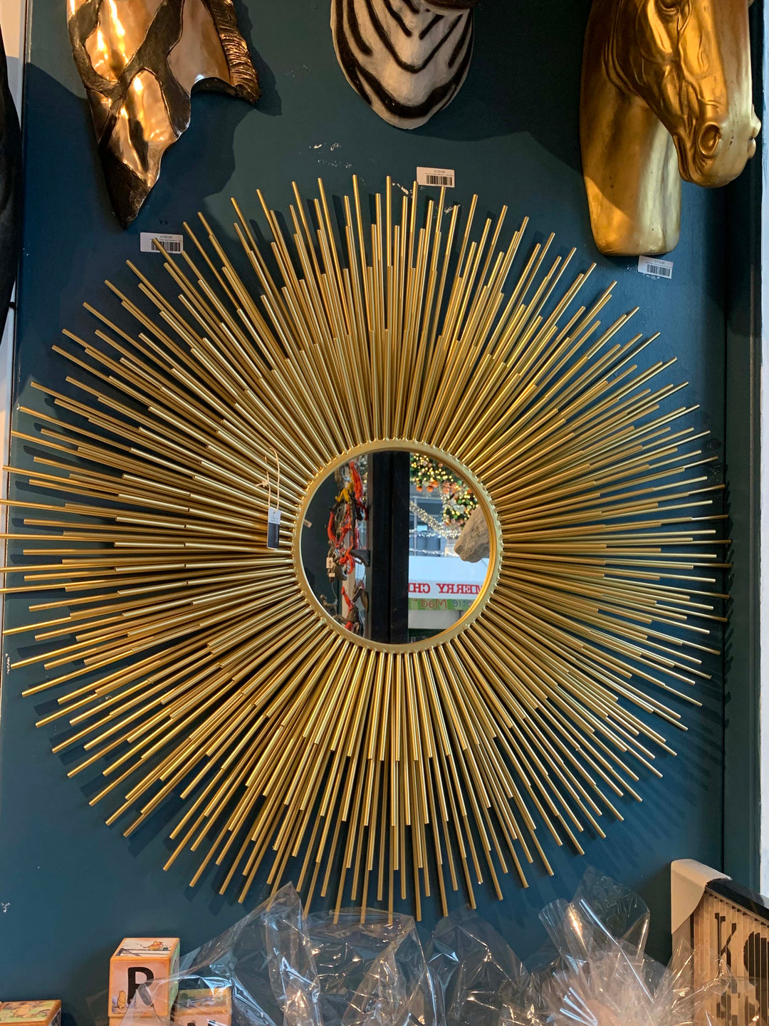 large Sunburst wall mirror gold  