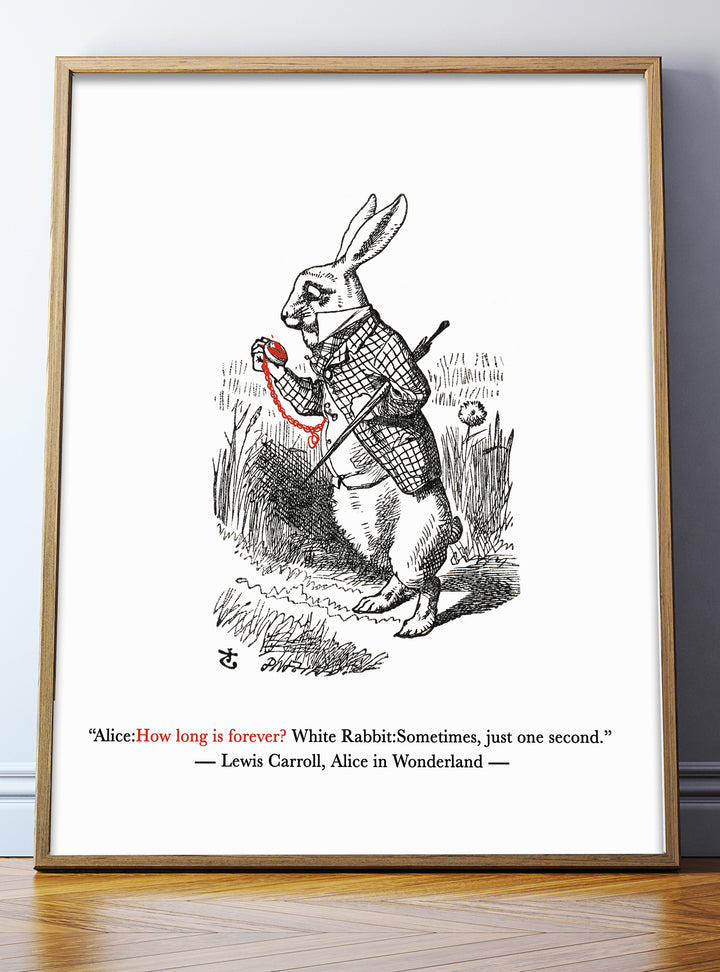 Alice In Wonderland Quote Print - How long is forever?