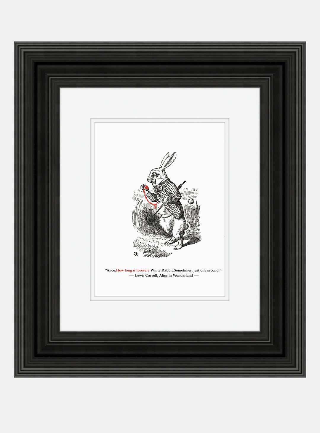 Alice In Wonderland Quote Print - How long is forever?