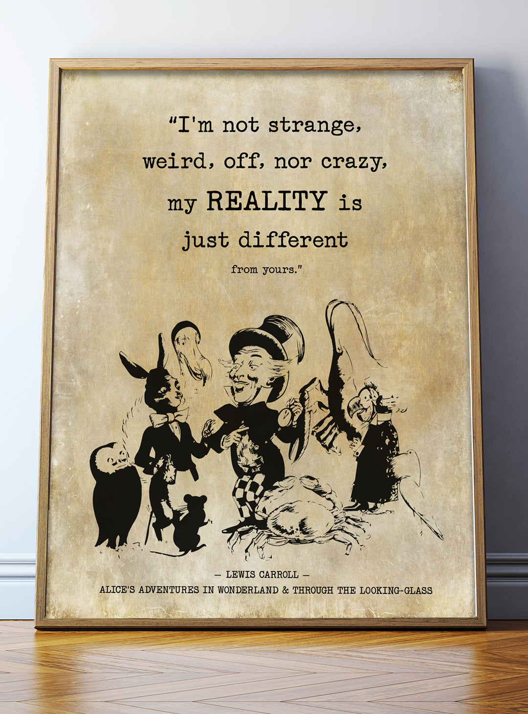 Eternally youthful Alice Quote Print – Through the Looking-Glass Print