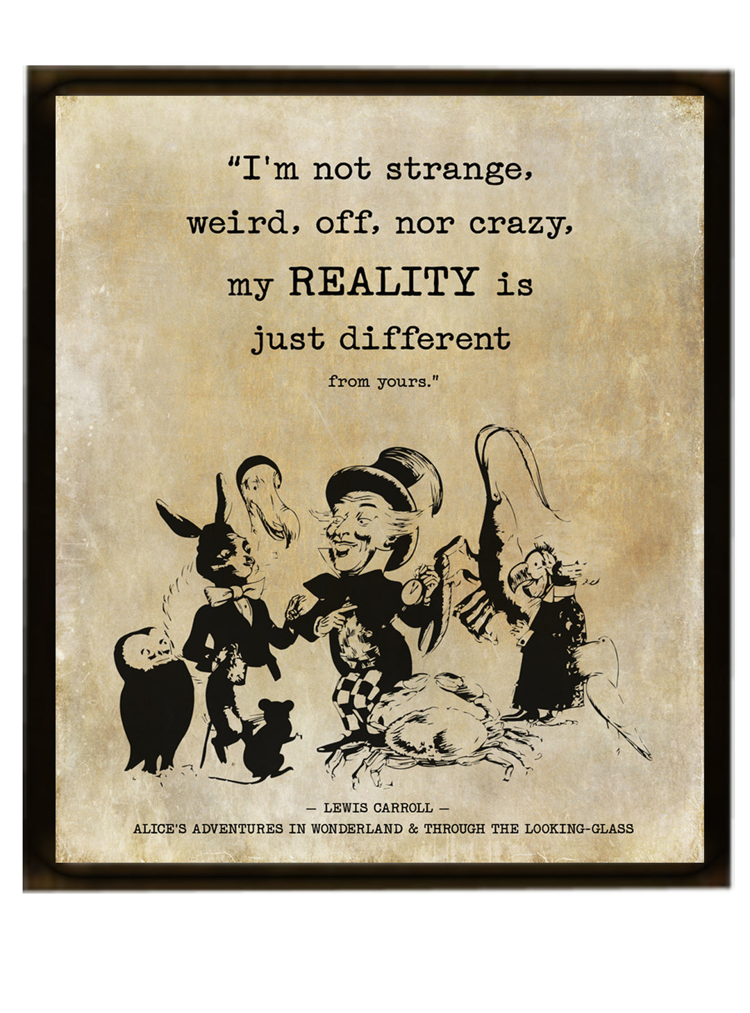Eternally youthful Alice Quote Print – Through the Looking-Glass Print