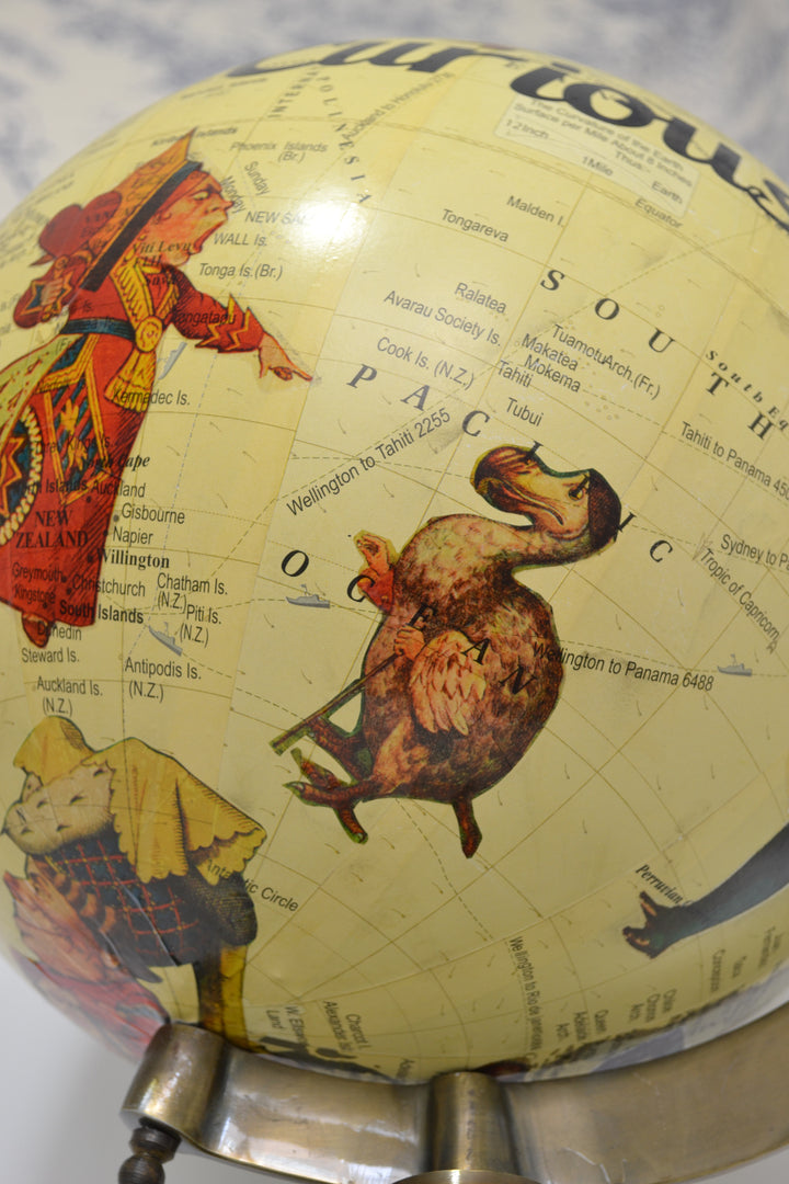 Alice In Wonderland Large Contemporary Globe – Alice's Adventures Travel World Globe