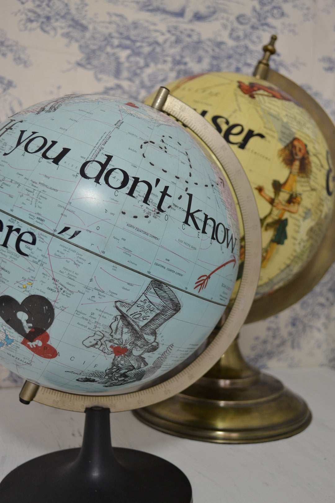 Alice In Wonderland Large Contemporary Globe – Alice's Adventures Travel World Globe