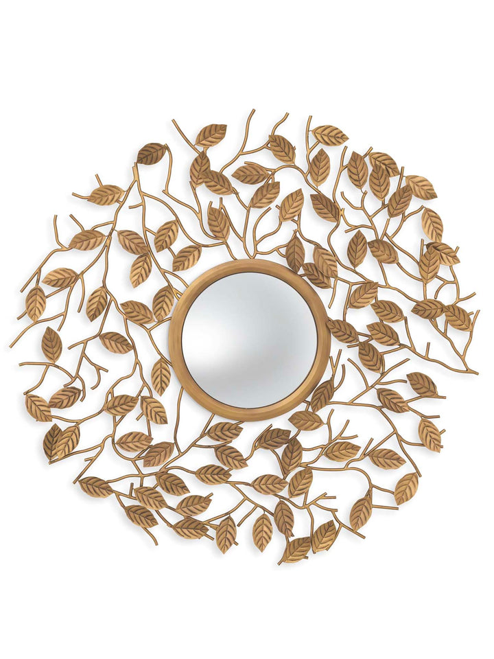 Antique gold leaf design mirror large 