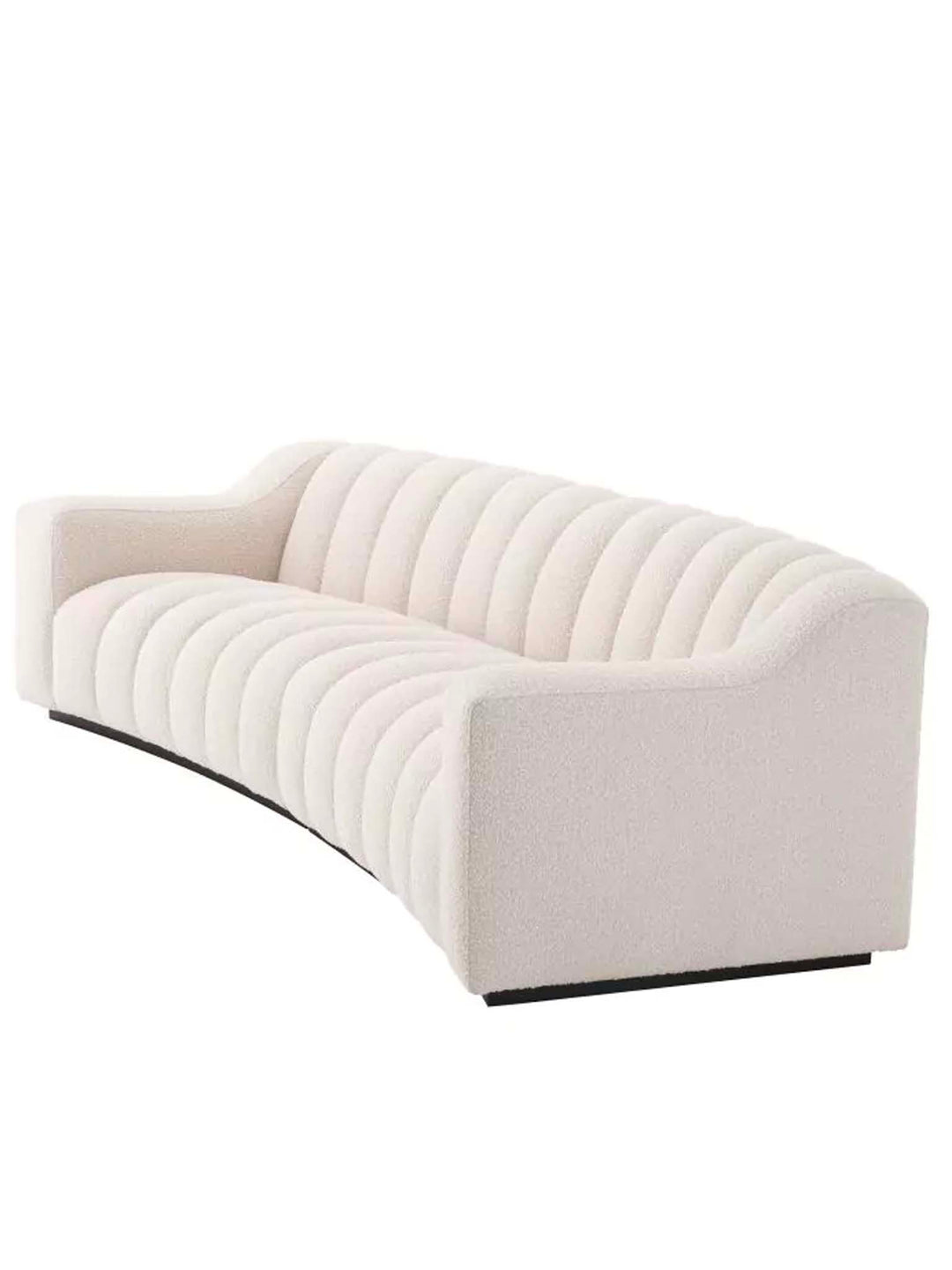 Bouclé Cream Fabric Sofa, Ivory Colour Designer Sofa